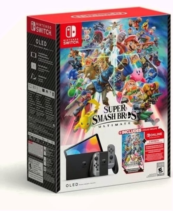 Nintendo Switch OLED Super Smash Bros Bundle Unlocked - Used