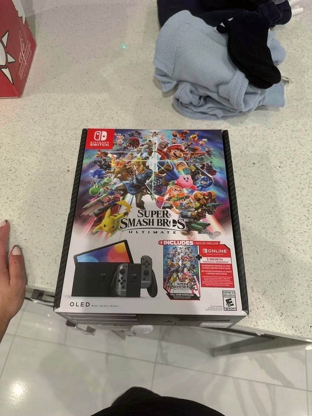 Nintendo Switch OLED Super Smash Bros Bundle Unlocked - Used image 2