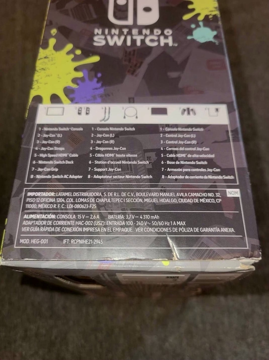 Nintendo Switch OLED Splatoon 3 Edition 2T81 Used image 5