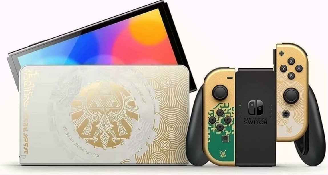 Nintendo Switch OLED The Legend of Zelda Tears of the Kingdom Edition Unlocked - Used image 5