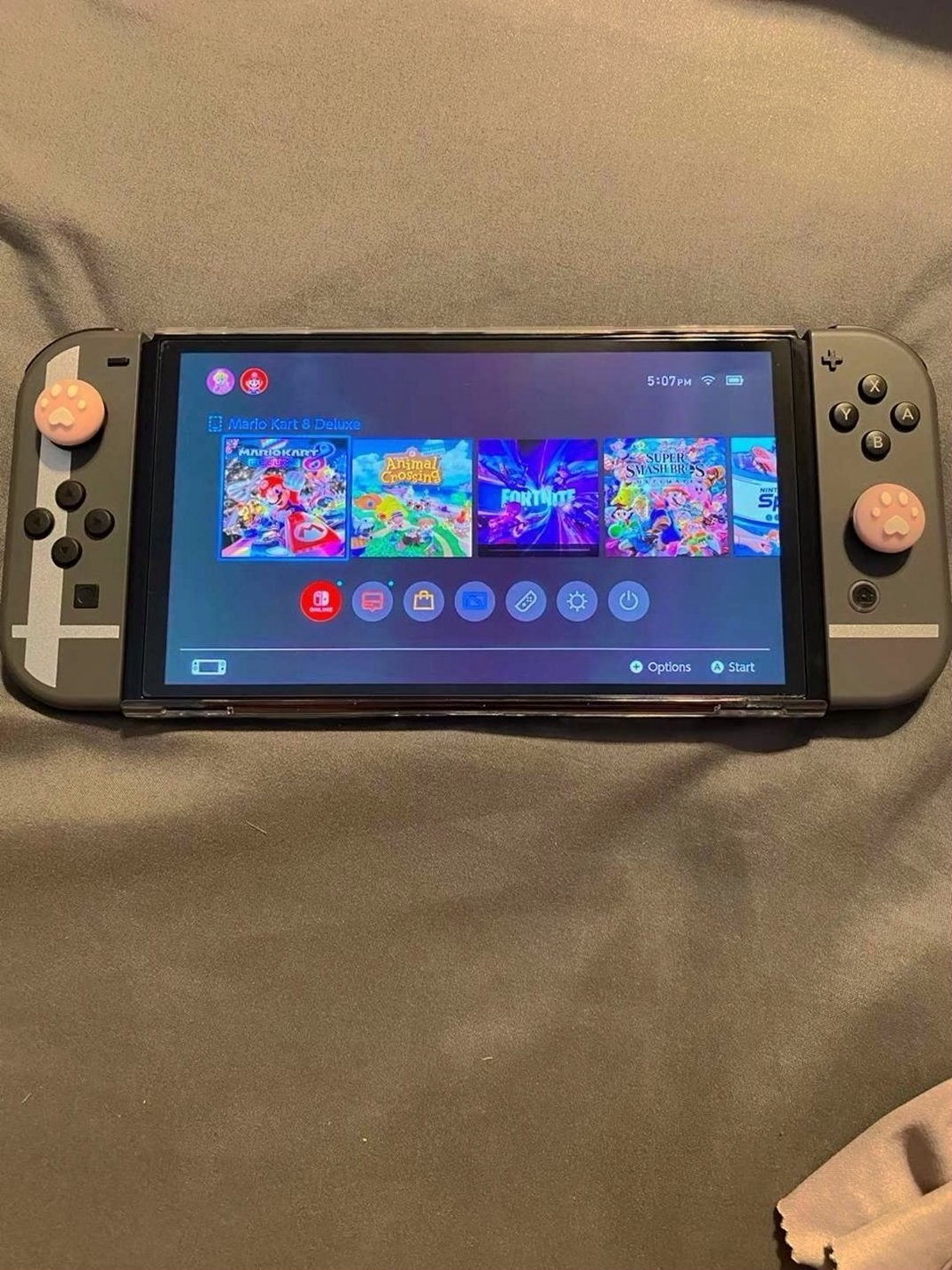 Nintendo Switch OLED Bundle 9X99 64GB Black - Used image 2