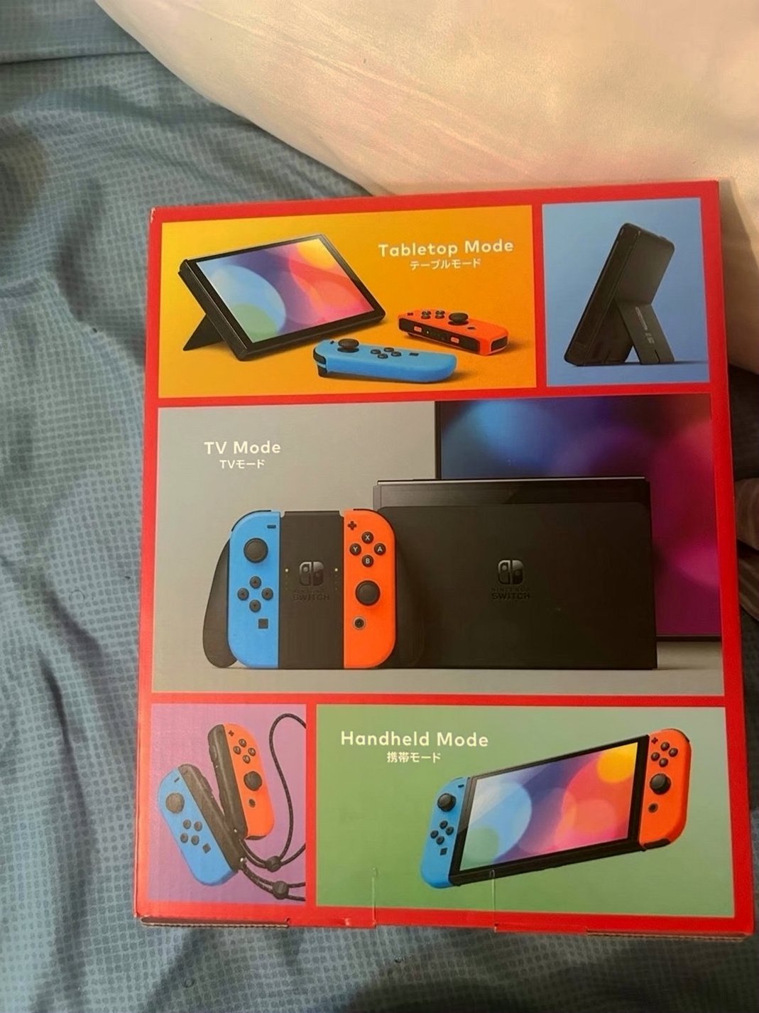 Nintendo Switch OLED 64GB Blue and Red - Used image 2