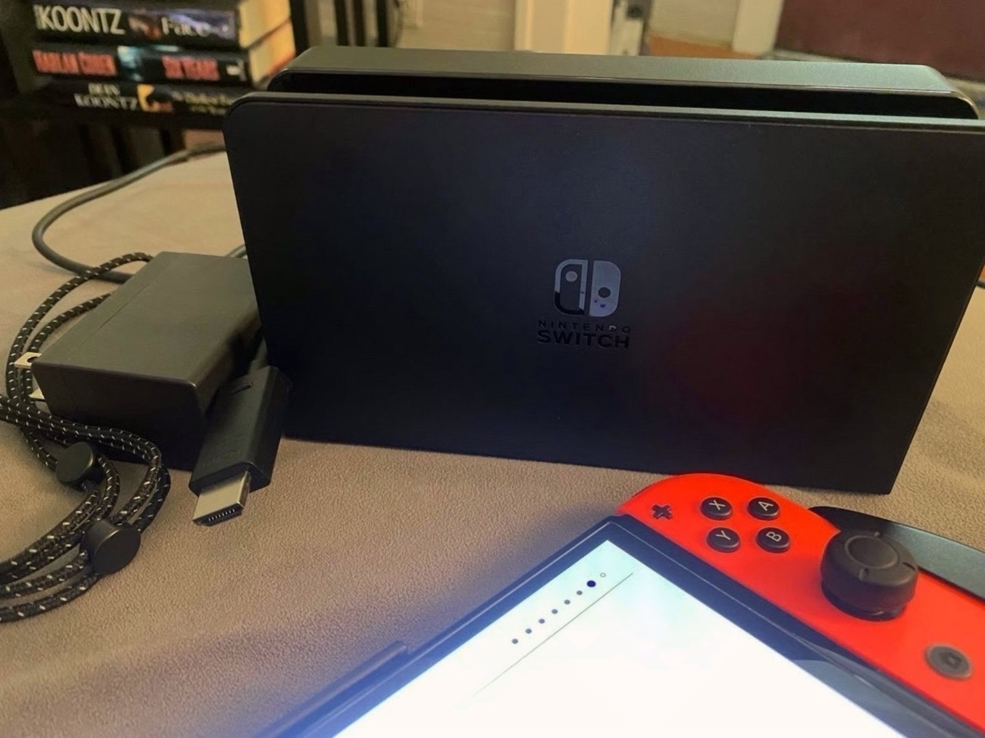 Nintendo Switch OLED Console Bundle 128GB Red & Blue - Used image 4