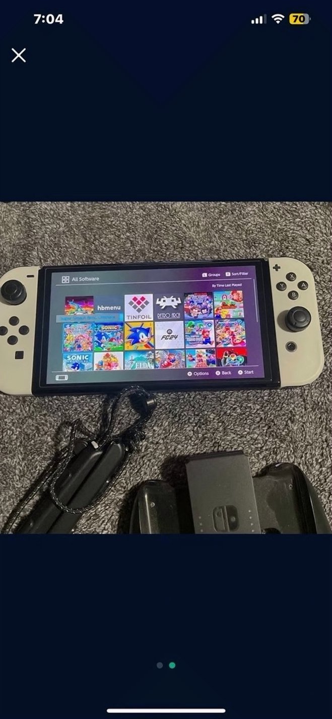 Nintendo Switch OLED Modded 5E82 64GB Black - Used
