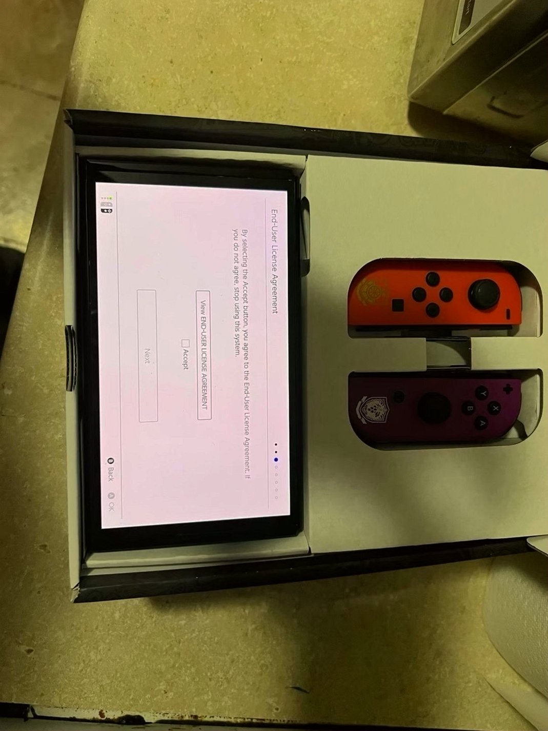 Nintendo Switch OLED Pokemon 3X28 124GB White Unlocked - Used image 5