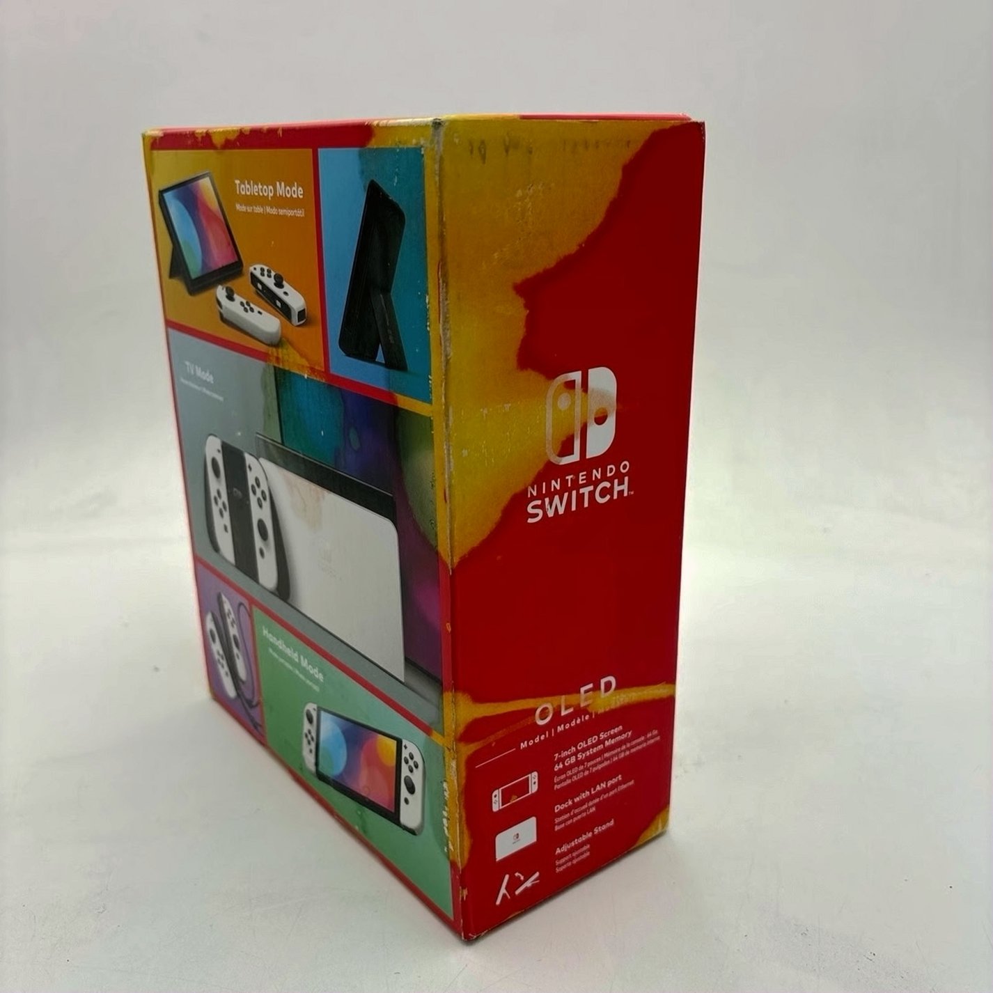 Nintendo Switch OLED 64GB Neon Red/Blue Unlocked - Used image 3