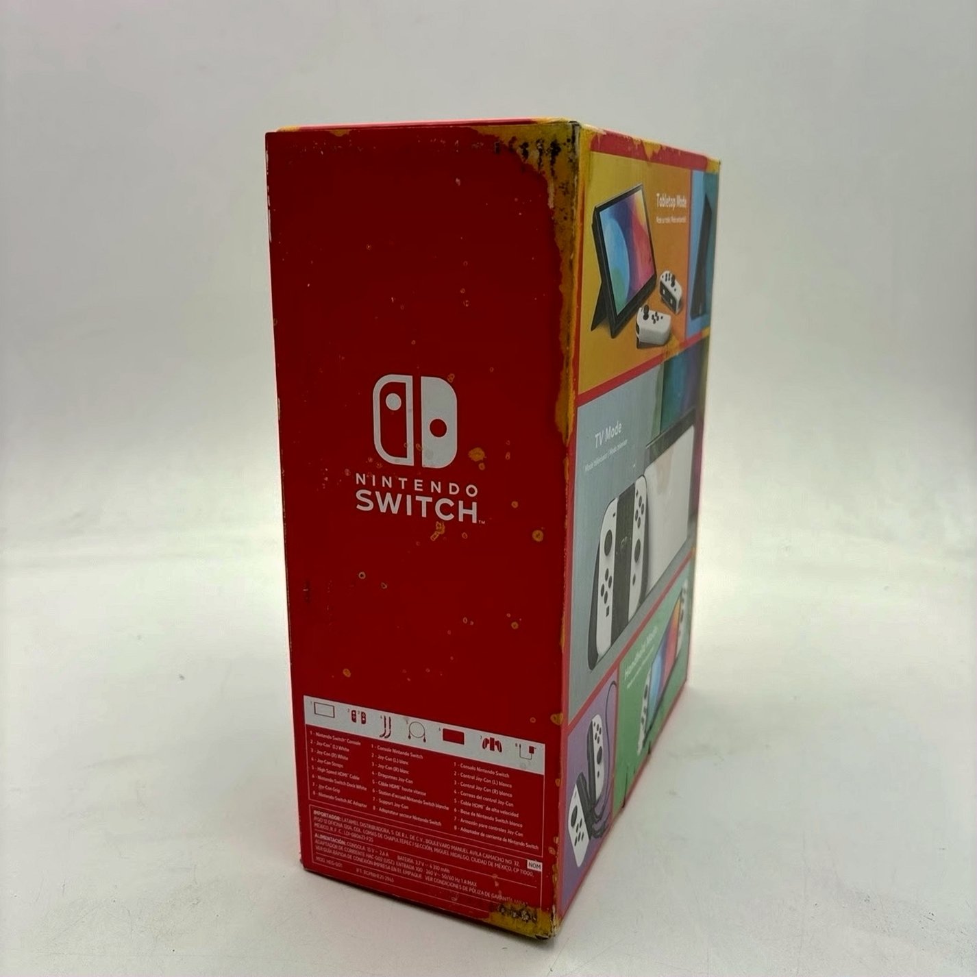 Nintendo Switch OLED 64GB Neon Red/Blue Unlocked - Used image 4
