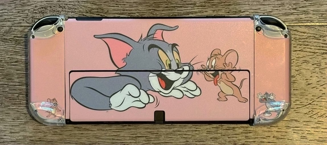 Nintendo Switch OLED Console Only Tom & Jerry Decal - Used image 4