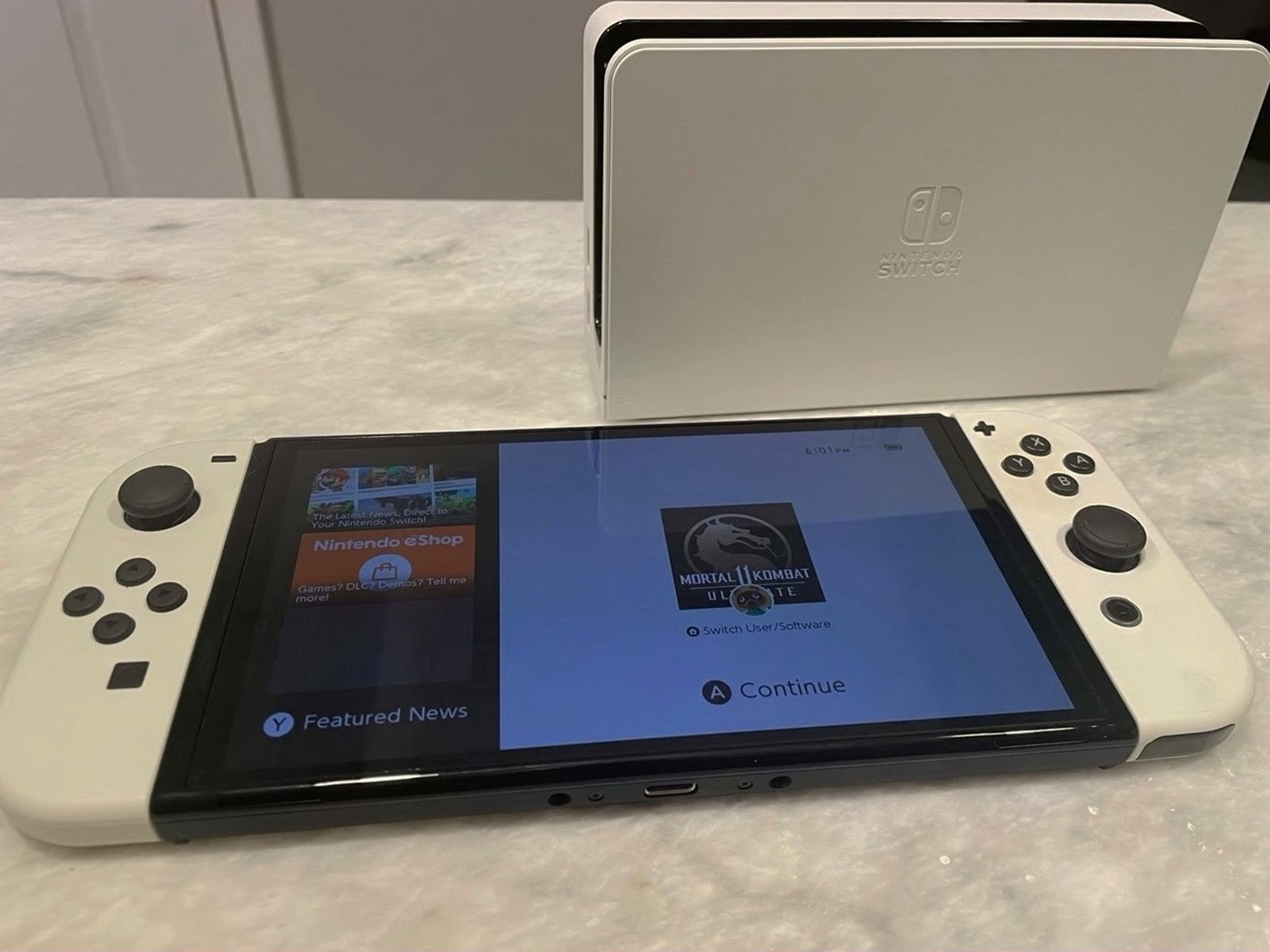 Nintendo Switch OLED 2T39 White - Used image 4