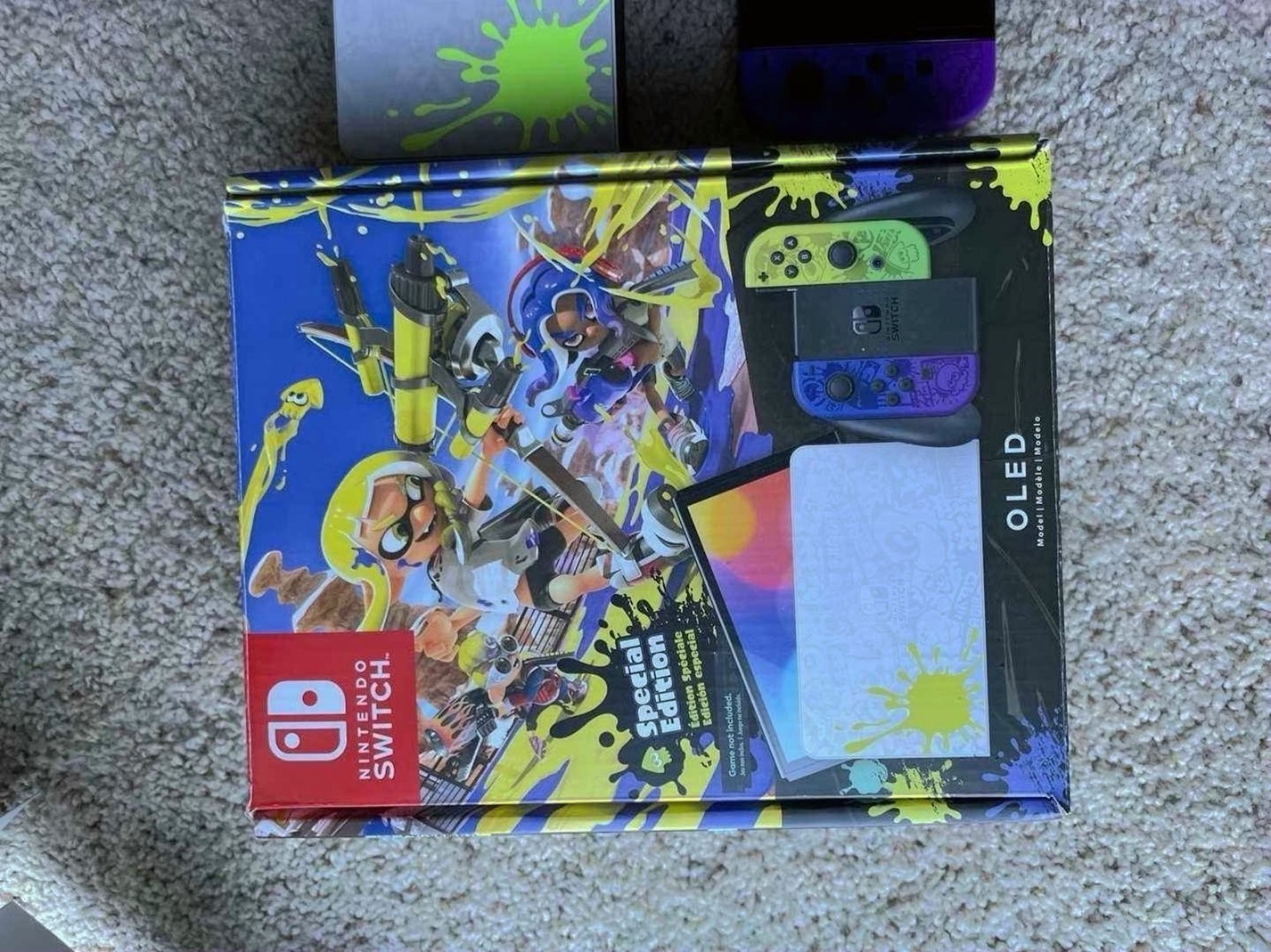 Nintendo Switch OLED Splatoon Limited Edition with Pokemon Violet - Used image 2
