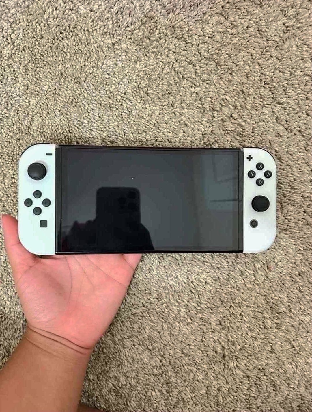 Nintendo Switch OLED 64GB White Joy-Con Unlocked - Used image 2