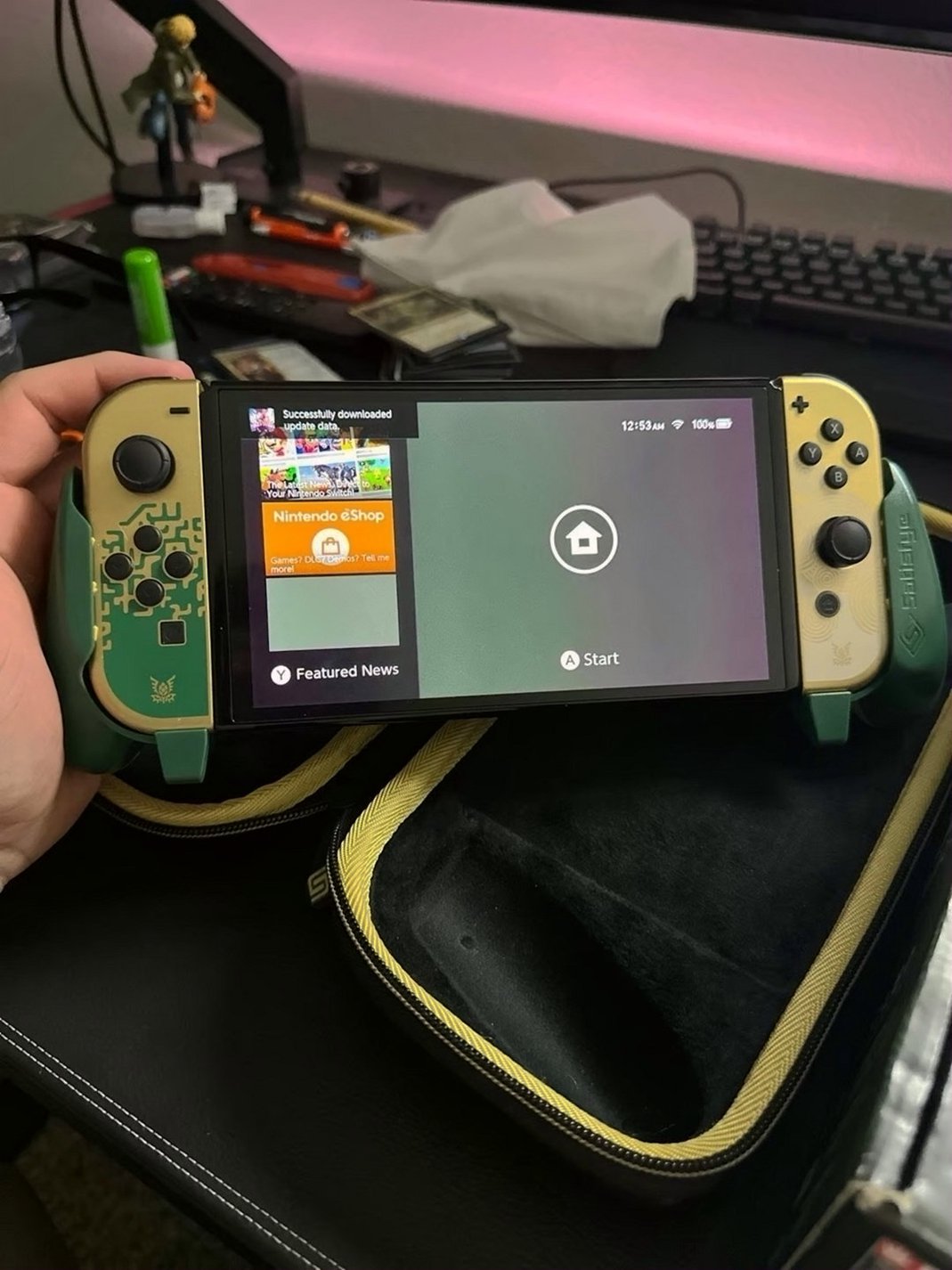 Nintendo Switch OLED Legend of Zelda Tears of the Kingdom Unlocked - Used image 2