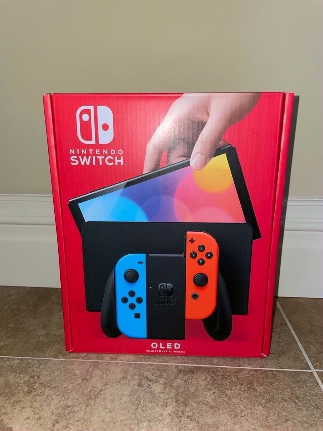 Nintendo Switch OLED Model Neon Blue/Neon Red Unlocked - Used