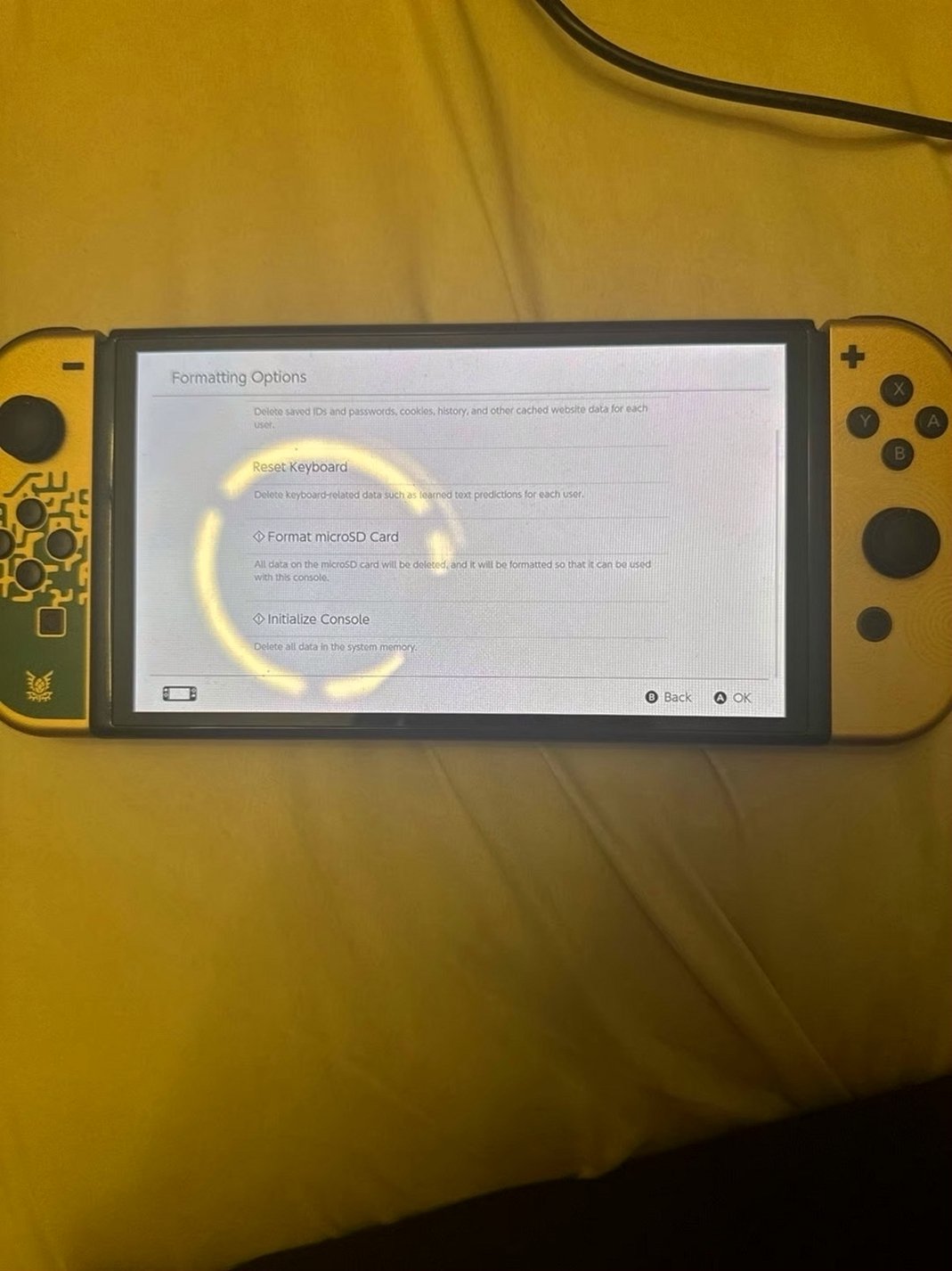 Nintendo OLED Switch Zelda Edition + Game - Used