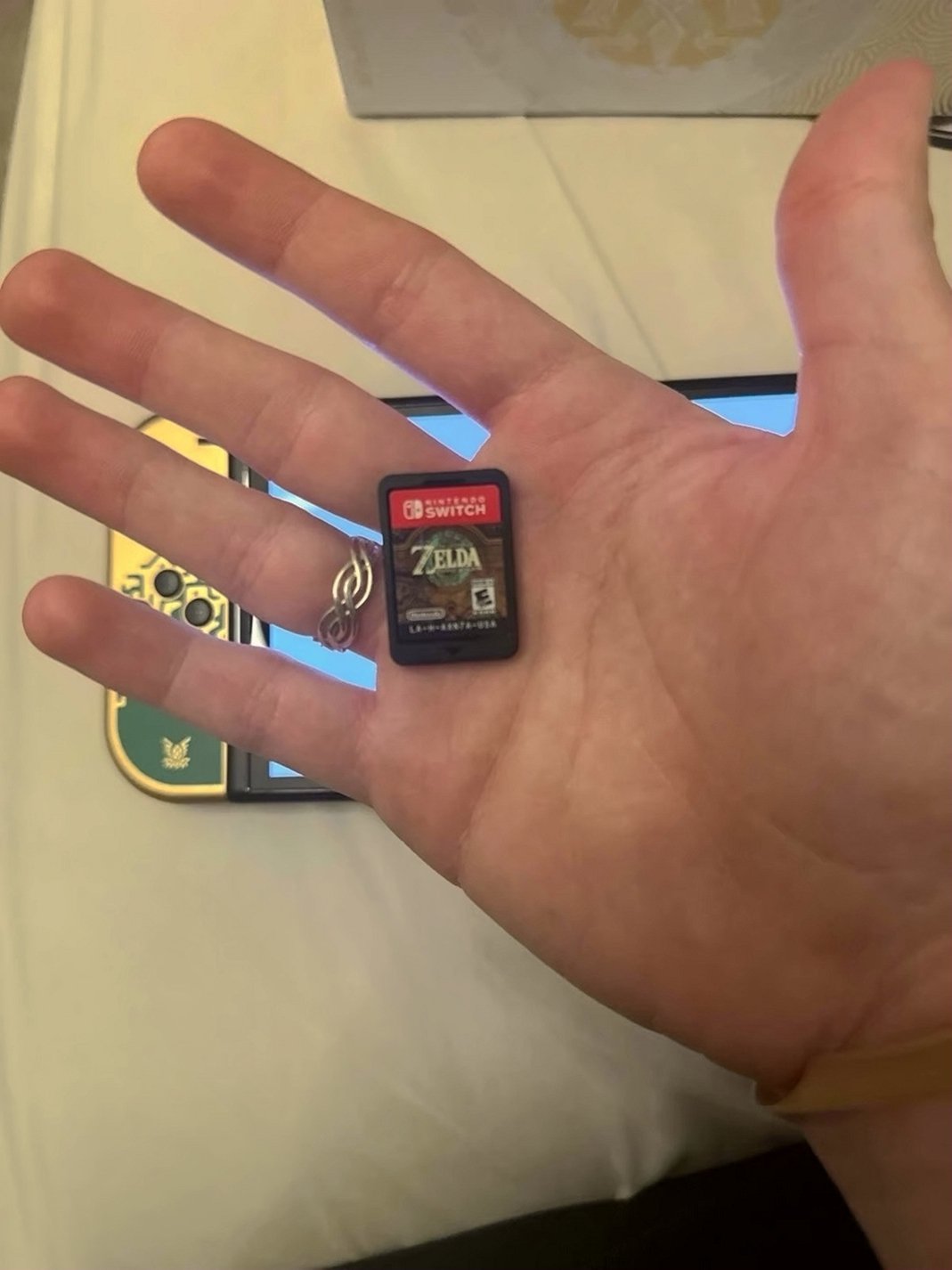 Nintendo OLED Switch Zelda Edition + Game - Used image 3