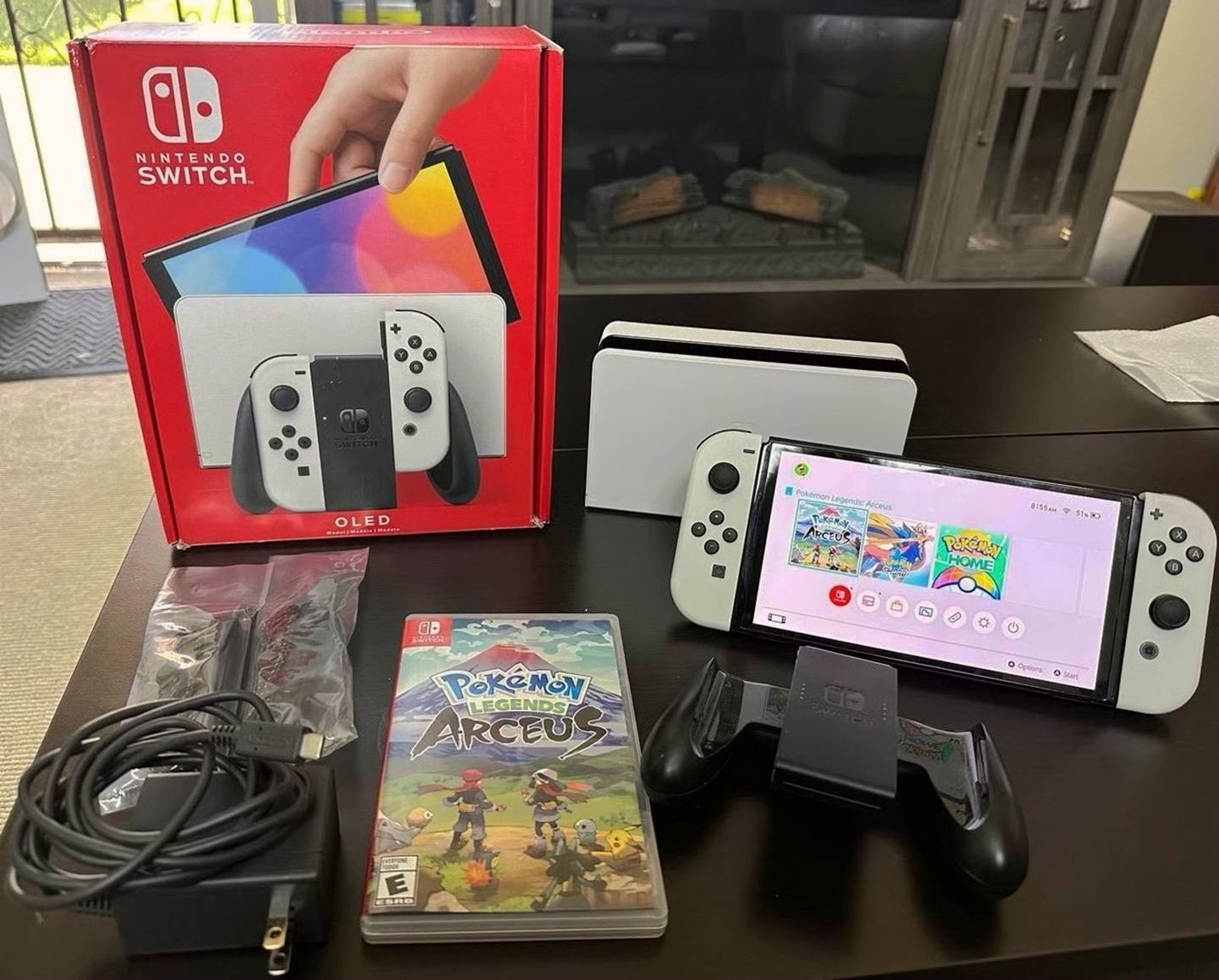 Nintendo Switch OLED 1L32 White with Legends Arceus - Used