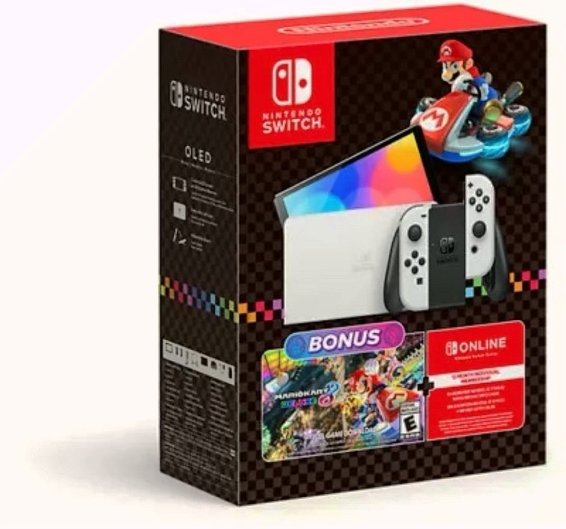 Nintendo Switch OLED Mario Kart 8 Deluxe Bundle - Used