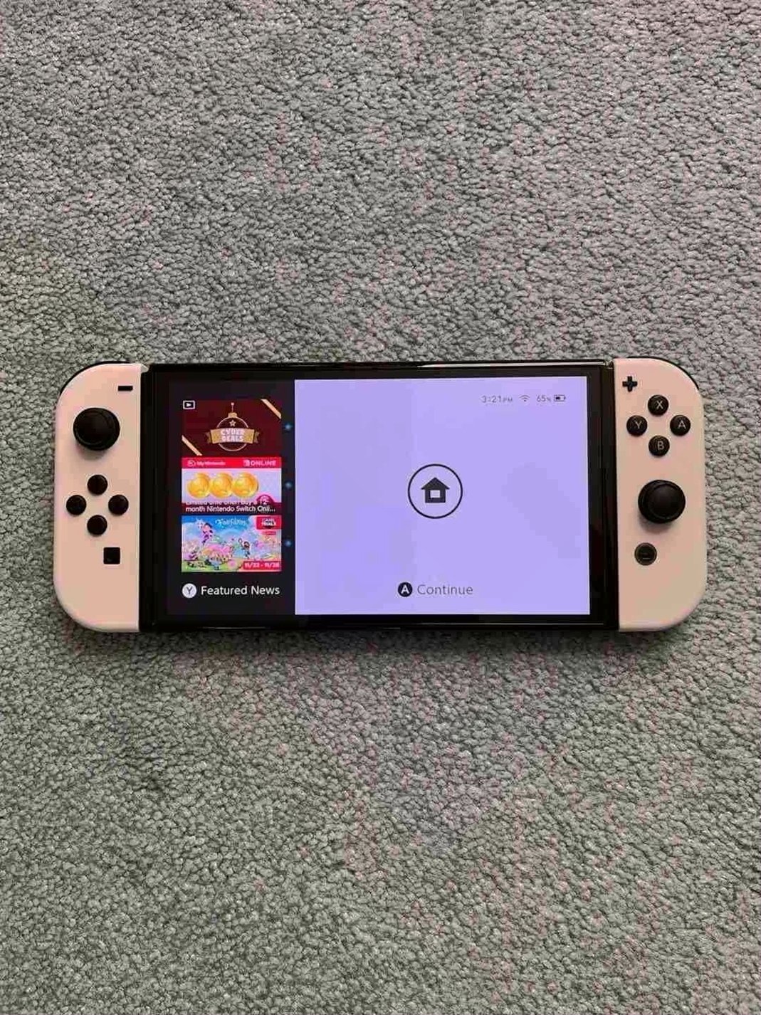 Nintendo Switch OLED Model White Joy-Con Used image 2