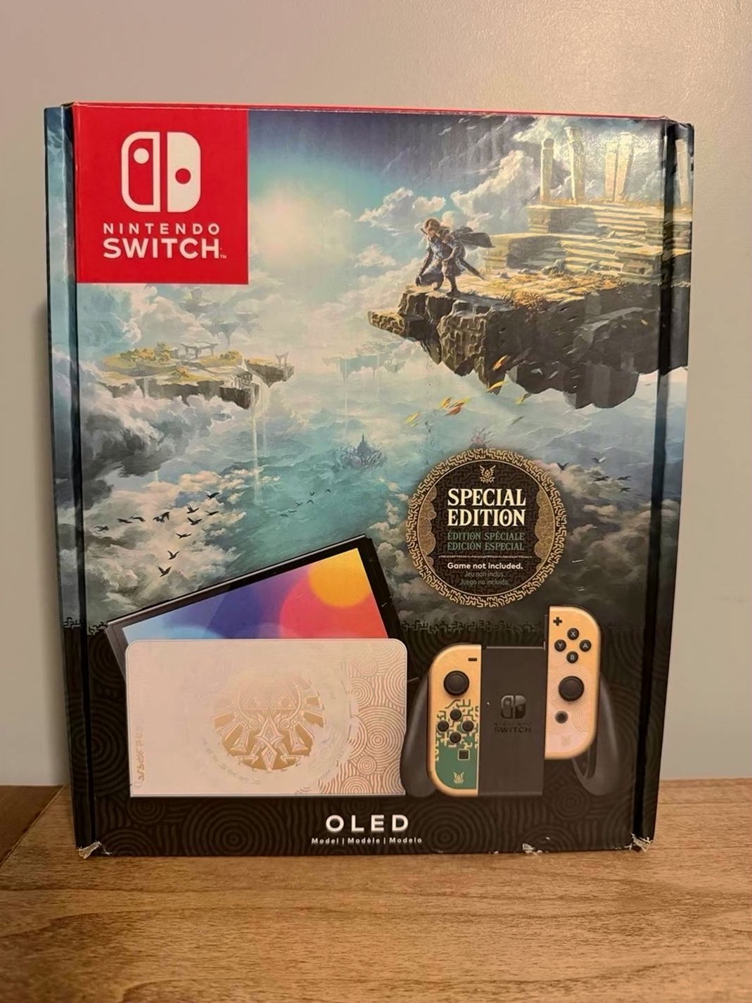 Nintendo Switch OLED Zelda Tears of the Kingdom 64GB Black Used image 2