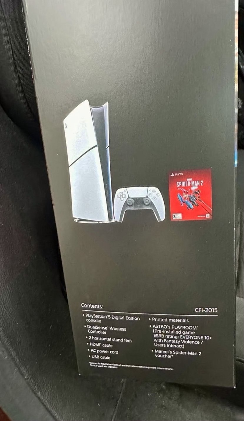 Sony PlayStation 5 Slim Digital Edition 1TB SpiderMan 2 Bundle - Used image 4