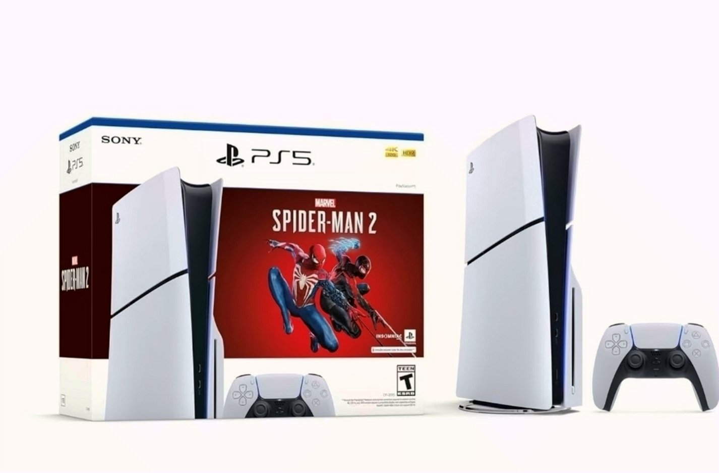 Sony PlayStation 5 Slim Disc Edition 1TB White - Used image 2