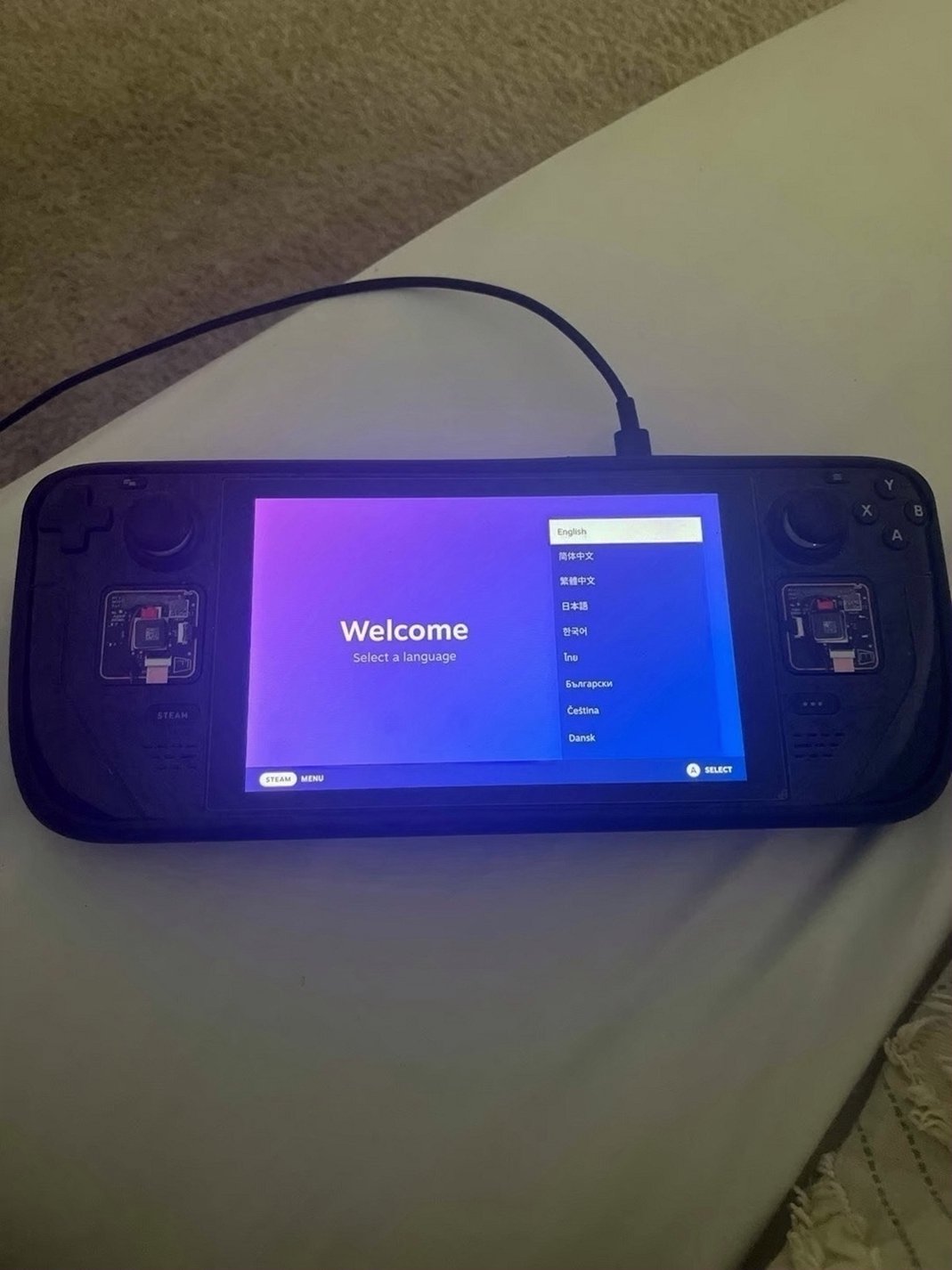 Valve Steam Deck 1TB Holographic Purple Acid Skin - Used