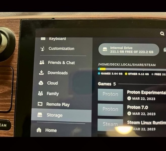Valve Steam Deck 256GB Wood Grain Skin Unlocked - Used image 4