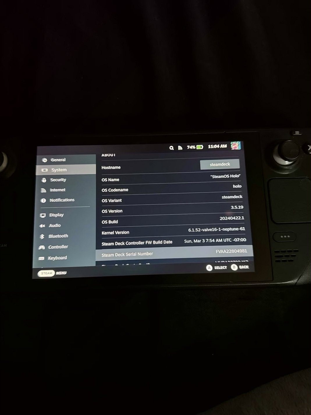 Valve Steam Deck 512GB Black - Used image 5