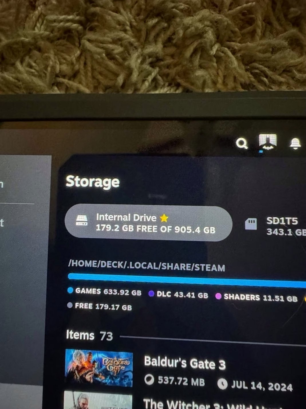 Valve Steam Deck OLED 1TB with Accessories - Used image 3
