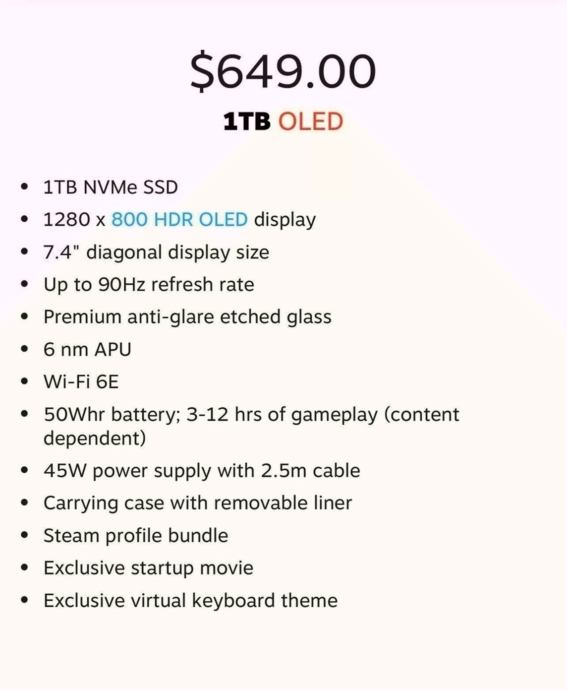 Steam Deck OLED 1TB Black - Used image 2