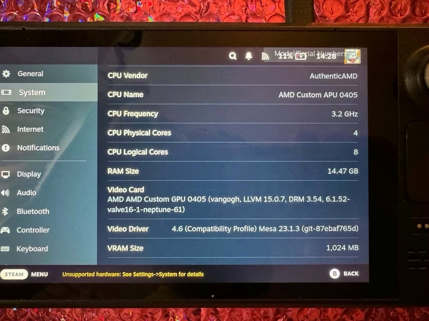 Valve Steam Deck EV2 Prototype 512GB Unlocked Used image 3