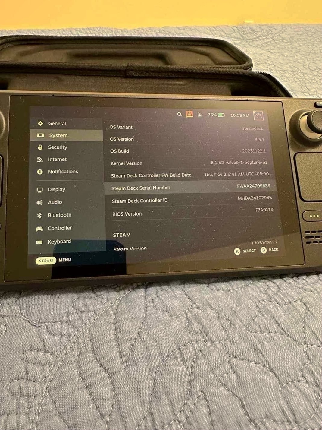 Valve Steam Deck 256GB European Plug Unlocked - Used image 5