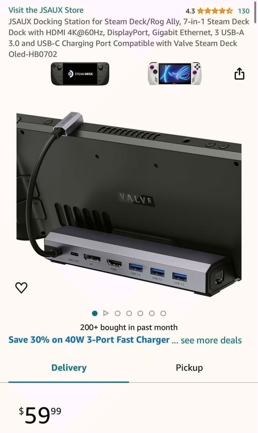 Valve Steam Deck 256GB Bundle 2F19 Used image 4