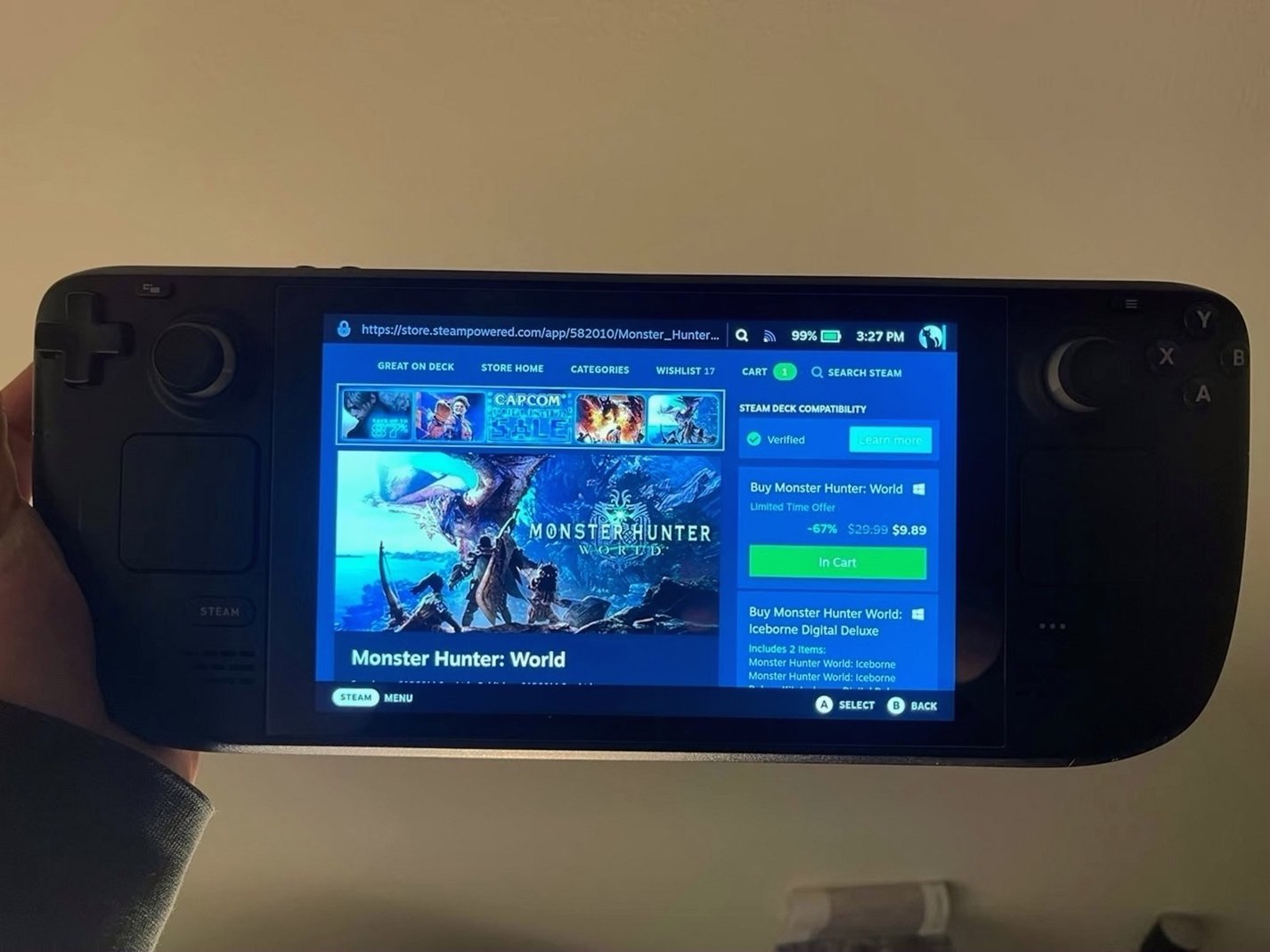 Valve Steam Deck 256GB Bundle 2F19 Used image 5