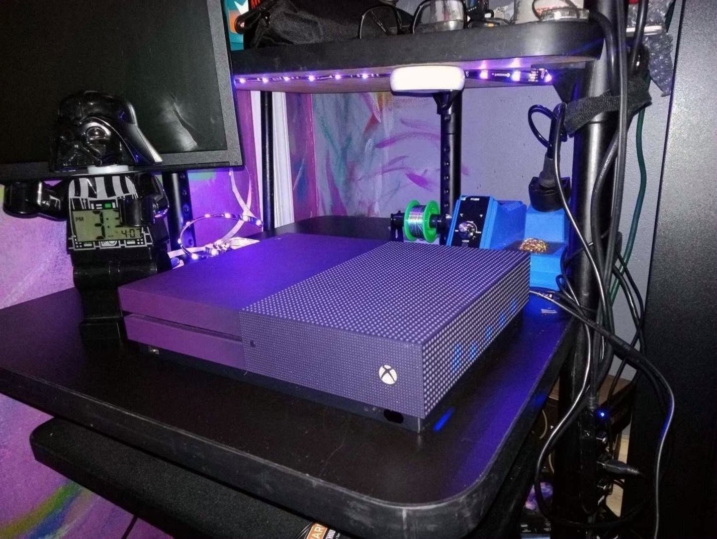 Microsoft Xbox One S Purple Fortnite Edition 3D17 - Used image 3
