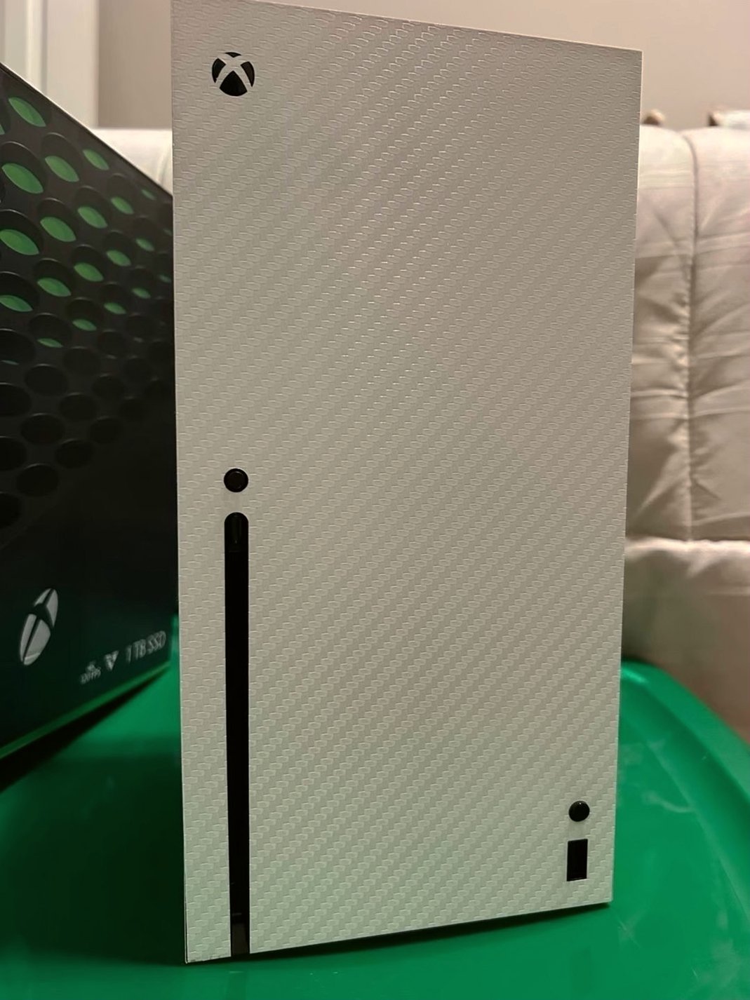 Microsoft Xbox Series X Console with White Carbon Fiber DBrand Wrap - Used image 2