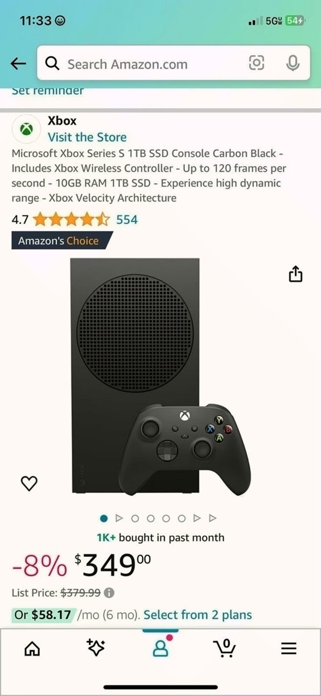 Microsoft Xbox Series S 1TB Carbon Black - Used
