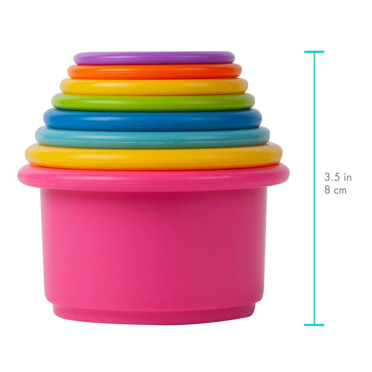 The First Years Stack & Count Stacking Cups Baby Bath Toys 8 Piece Set Plastic New image 7