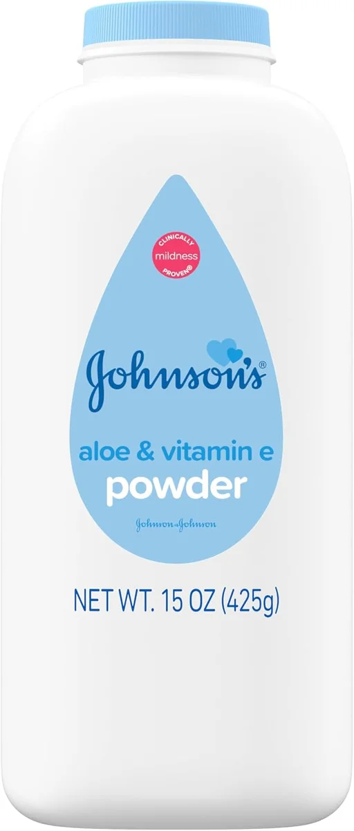 Johnson's Baby Baby Powder 28783 15 oz with Cornstarch, Aloe & Vitamin E White New