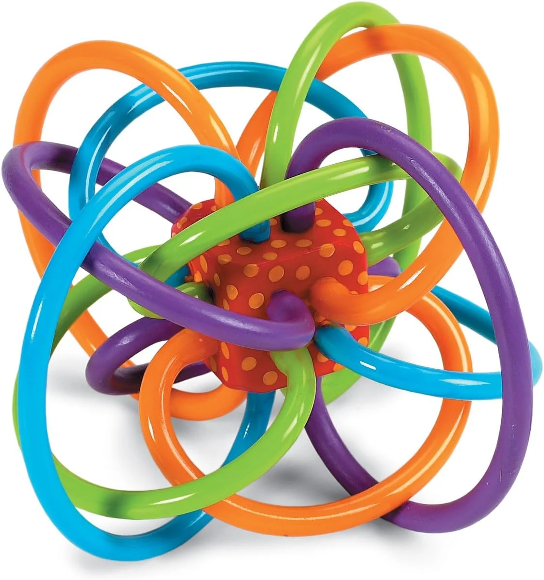Manhattan Toy Winkel Rattle & Sensory Teether Toy Model 200930 BPA-Free Blue/Green/Orange New
