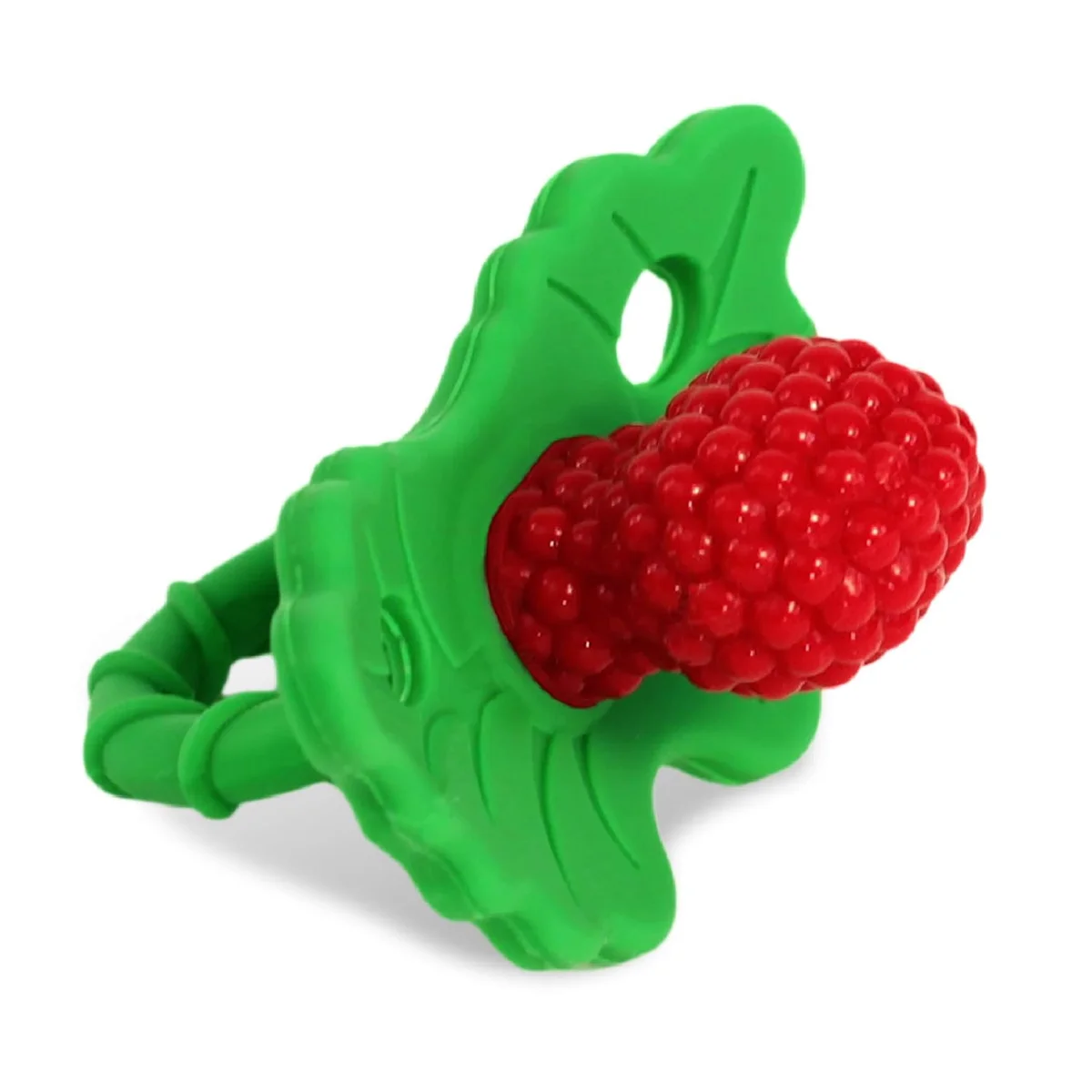 RAZBABY RaZberry Silicone Baby Teether Toy 009-RT Hands-Free BPA Free Red New
