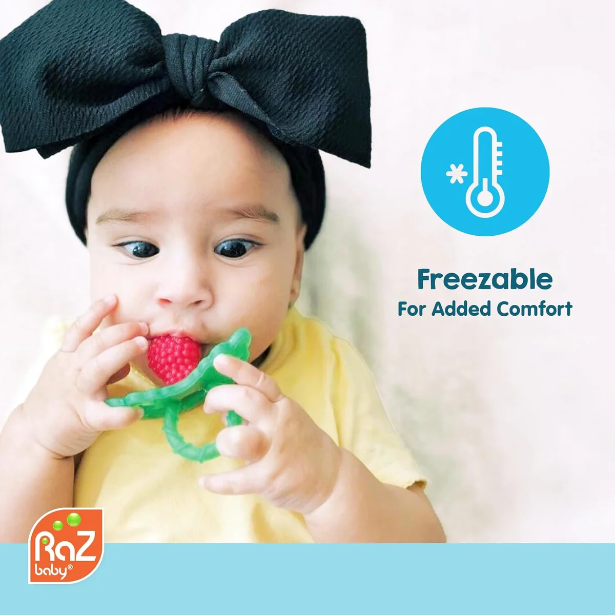 RAZBABY RaZberry Silicone Baby Teether Toy 009-RT Hands-Free BPA Free Red New image 7