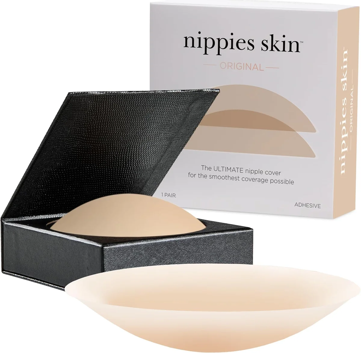 Nippies Nipple Covers Reusable Sticky Silicone Pasties Original Circle or Lift Style Crème New
