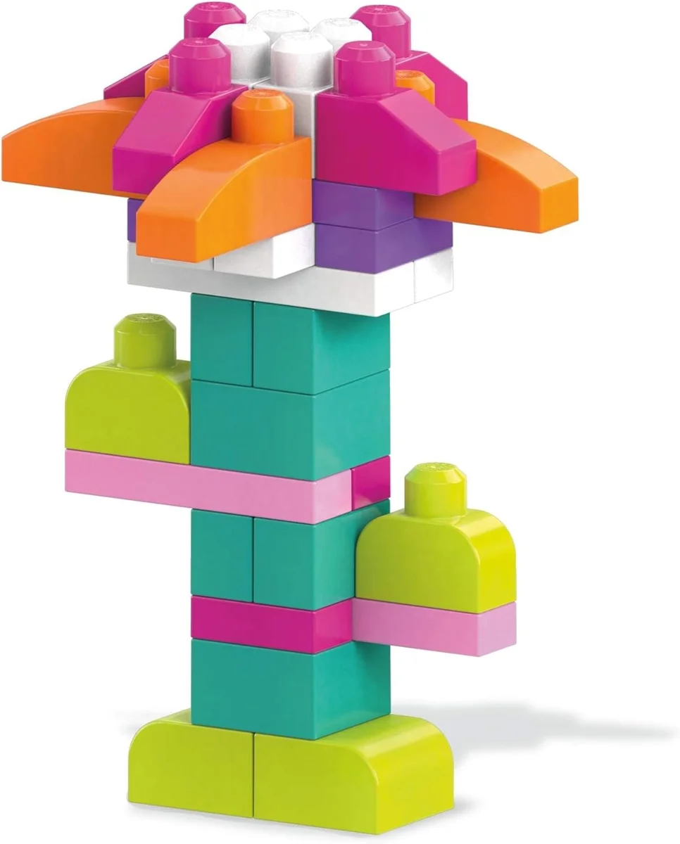 Mega Bloks First Builders Big Building Bag 80 Pieces Pink New image 4