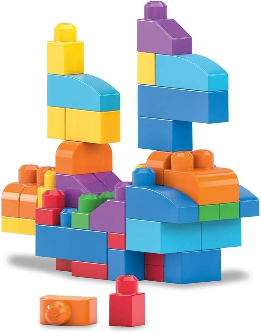 Mega Bloks First Builders Toddler Blocks Toys Set 80 Pieces Blue New image 4