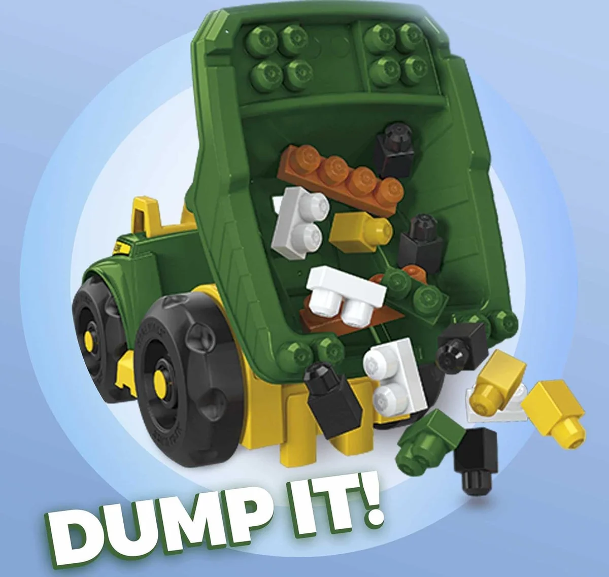 Mega Brands John Deere Dump Truck Building Set 25 Pieces Multicolor New image 3