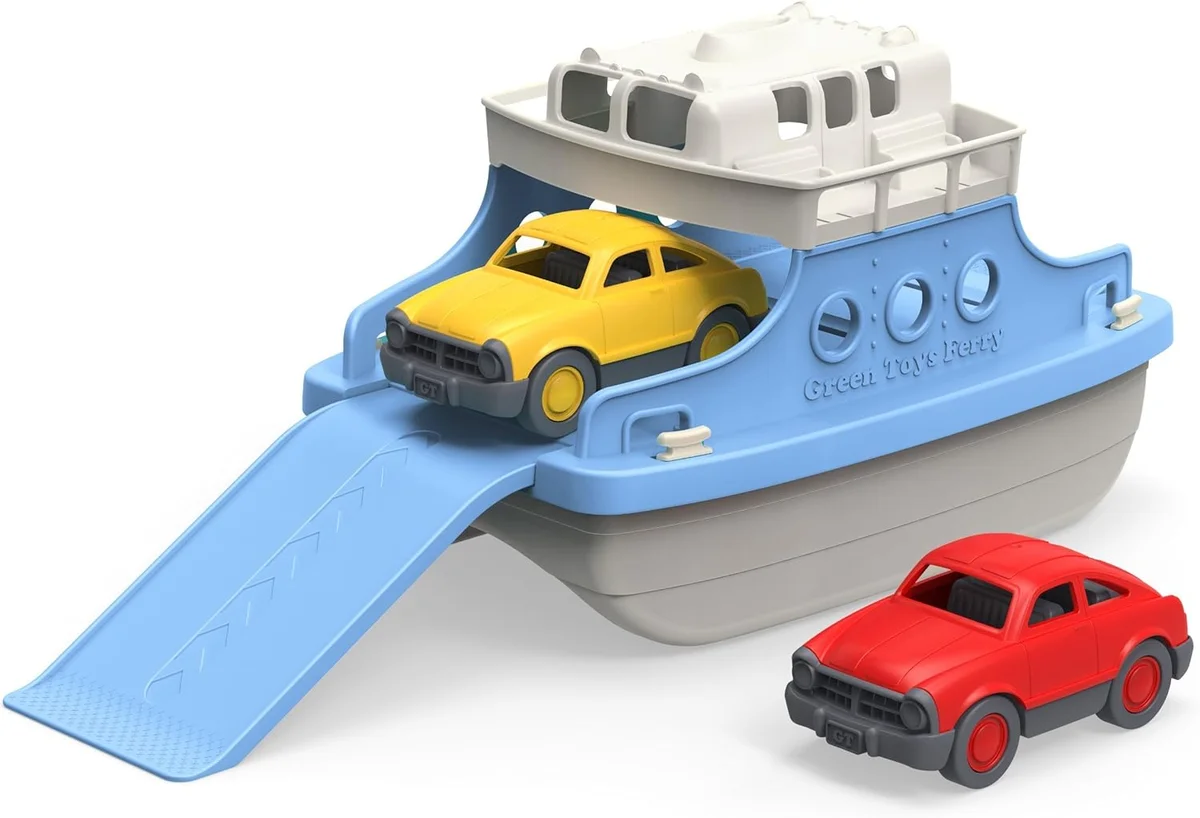 Green Toys Ferry Boat with Mini Cars FRBA-1038 Blue/White New