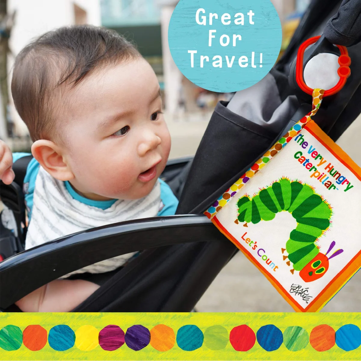 KIDS PREFERRED Let's Count Soft Book 55150 Teething Crinkle Sensory Polyester The Very Hungry Caterpillar New image 4