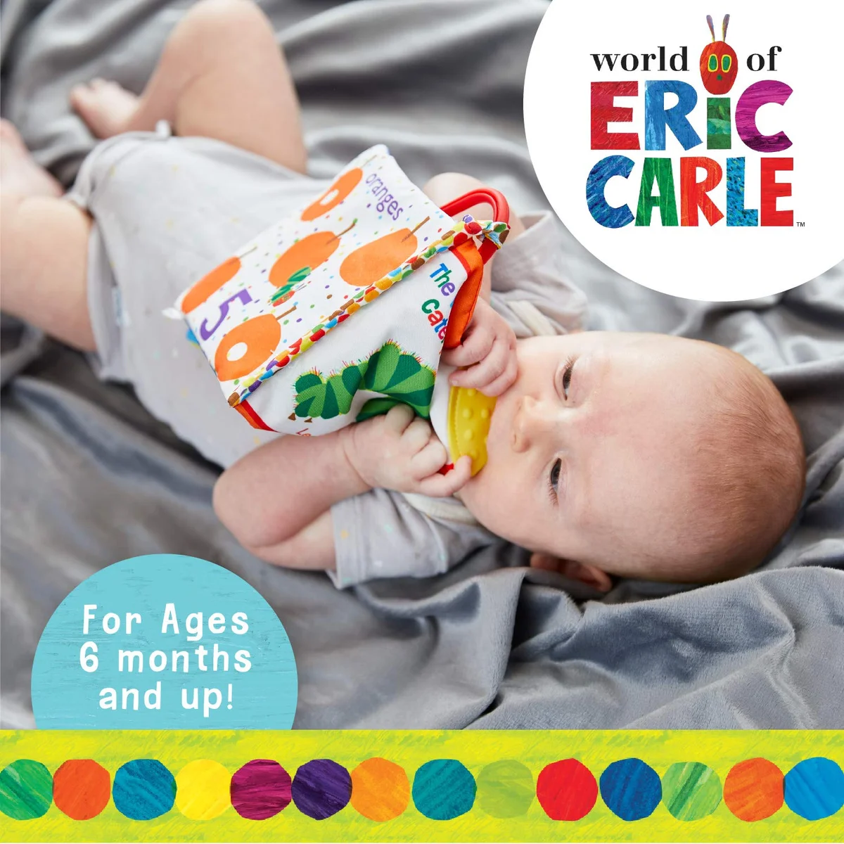 KIDS PREFERRED Let's Count Soft Book 55150 Teething Crinkle Sensory Polyester The Very Hungry Caterpillar New image 6