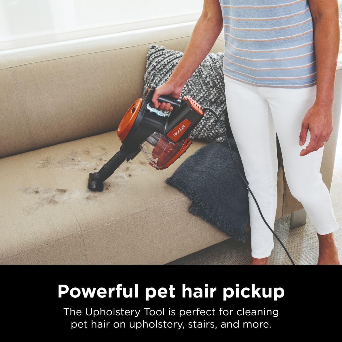 Shark Rocket Ultra-Light Corded Bagless Vacuum HV301 for Carpet and Hard Floor Cleaning Gray/Orange New image 5
